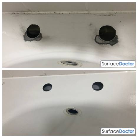 Bath repair Birmingham case study - assessing damage on a Victorian cast iron bath in Moseley