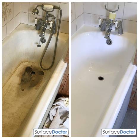 Birmingham bathtub chip repair before and after - dramatic transformation in an Edgbaston Edwardian property